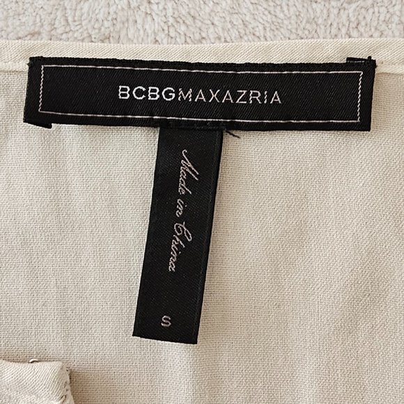 BCBGMAXAZRIA Ivory 100% Silk Blouse in size S - Picture 4 of 5